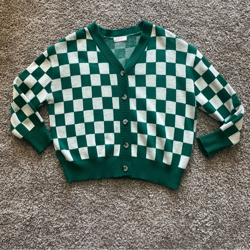 Checkered Cardigan